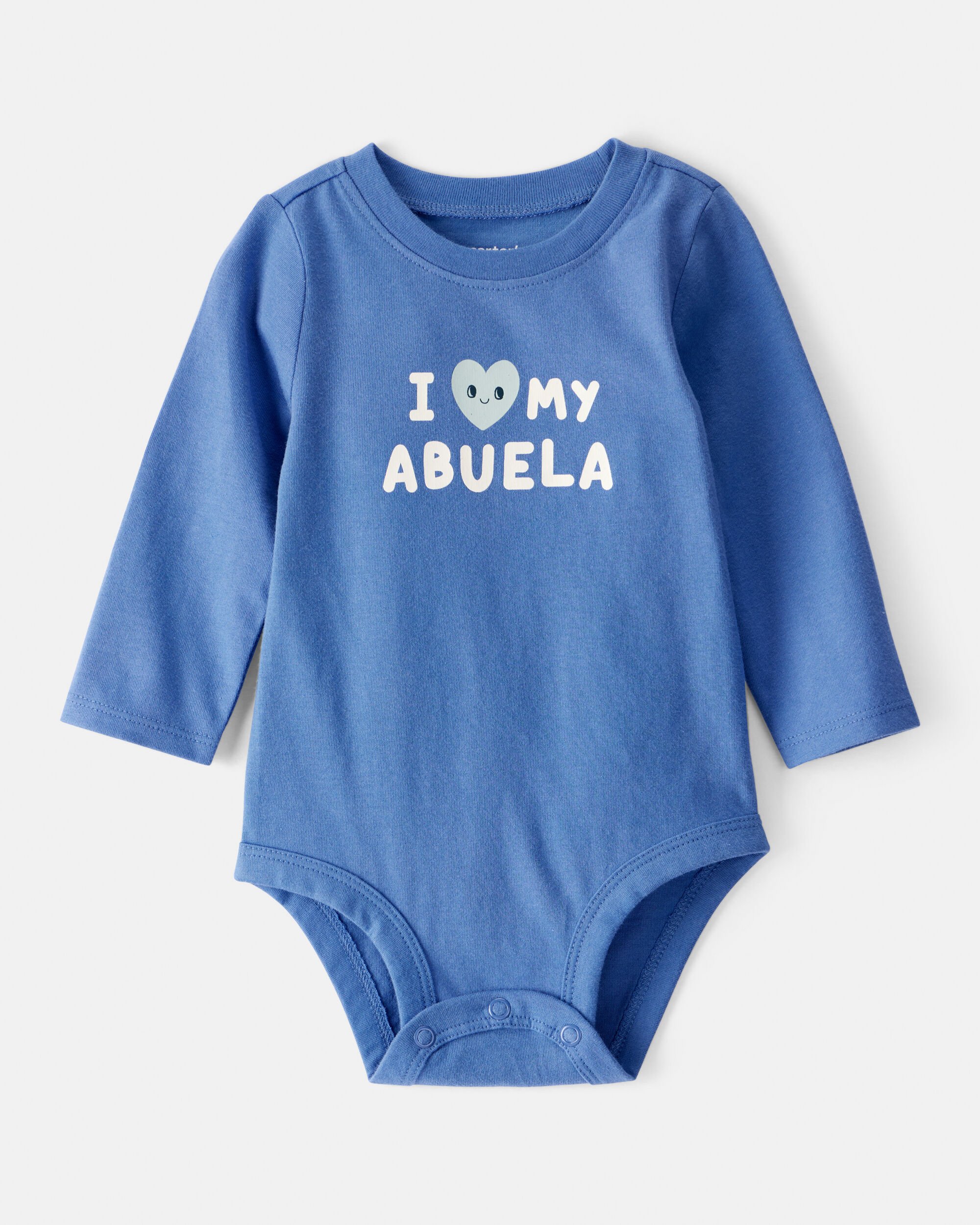Baby Boy Abuela Long-Sleeve Graphic Bodysuit - Blue
