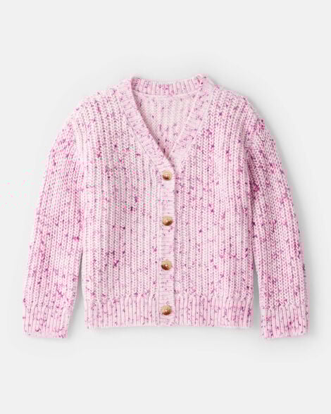 Toddler Girl Cardigan Sweater - Pink