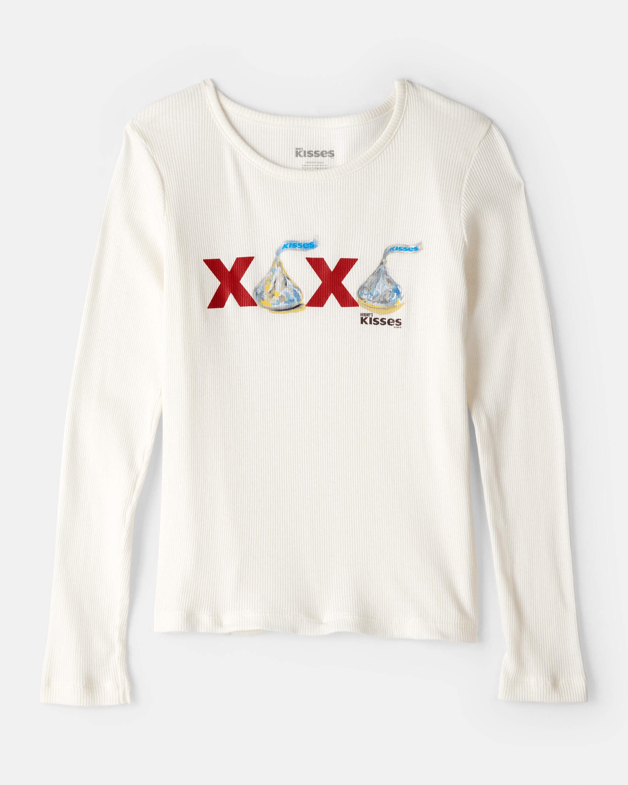 Girls Hershey Kisses XOXO Long-Sleeve Top - Cream