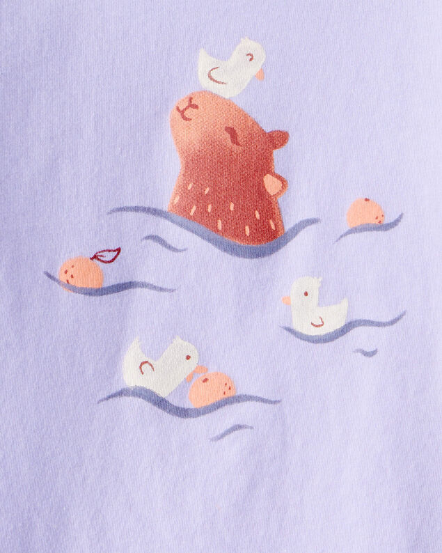 Product image 2 of Toddler Girl Cabybara Long-Sleeve Graphic Tee - Purple