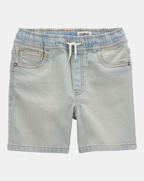 Kid Pull-On Denim Short - Light Blue Wash