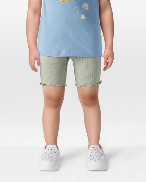  Product image 2 of Toddler Ribbed Bike Shorts - Green