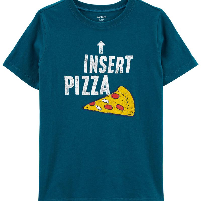 Navy Kid Insert Pizza Jersey Tee