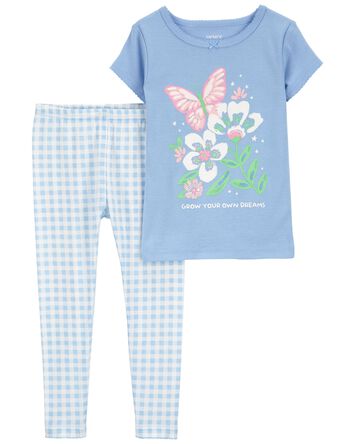 Toddler 2-Piece Butterfly 100% Snug Fit Cotton Pajamas
