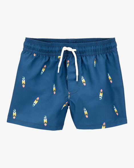  Product image 1 of Toddler Surfboard-Print Pull-On Swim Trunks