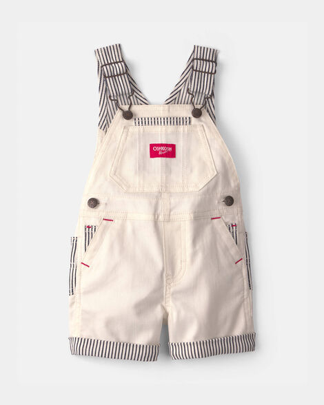 Baby Striped Shortall - Ivory/Navy Blue