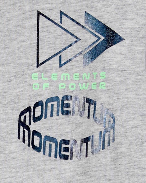  Product image 3 of Kid Sports Momentum Cotton Blend Long-Sleeve Tee - Gray