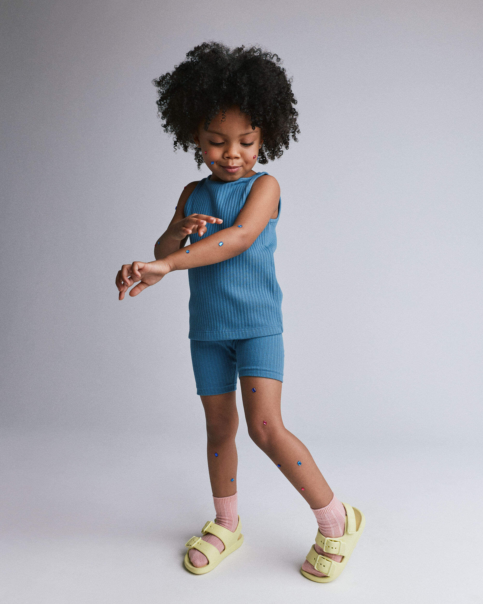 Otter Avenue Toddler Girl Brooklyn Bike Shorts 12M Blue 9$