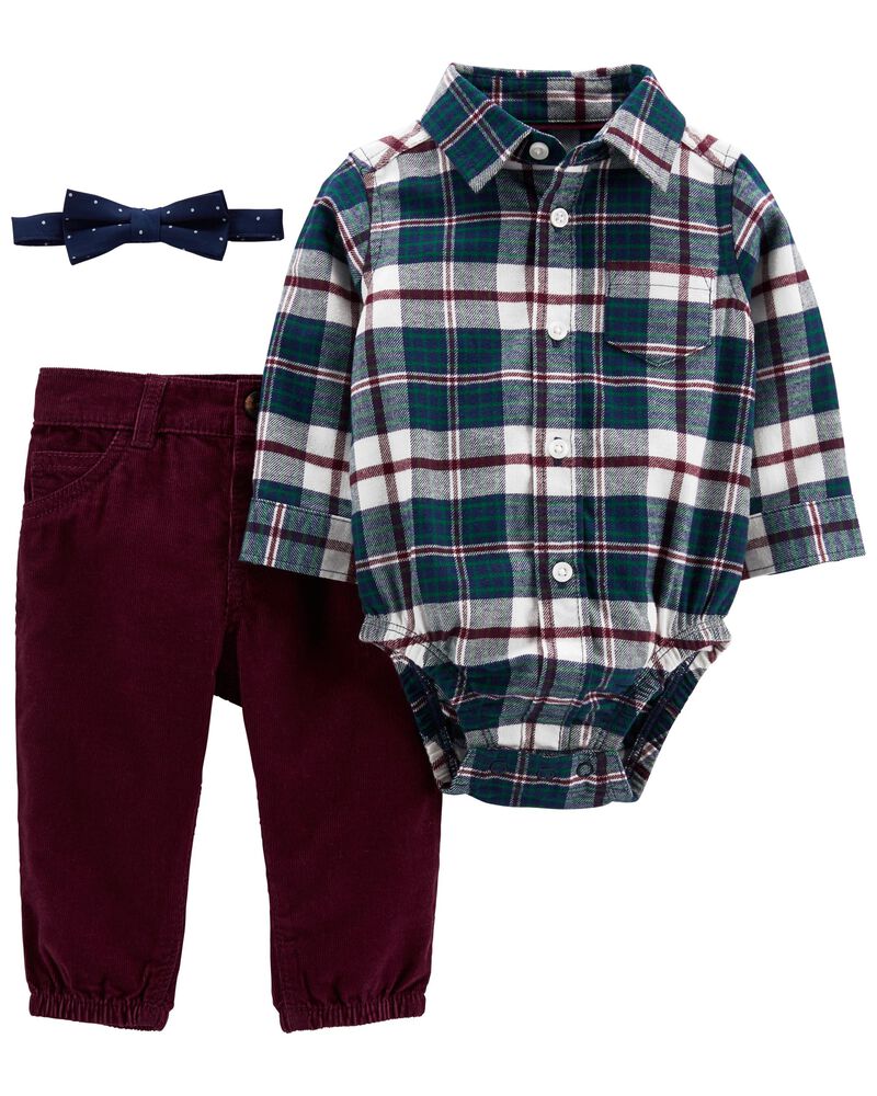 Baby Multi 3 Piece Plaid Dress Me Up Set Carters Com