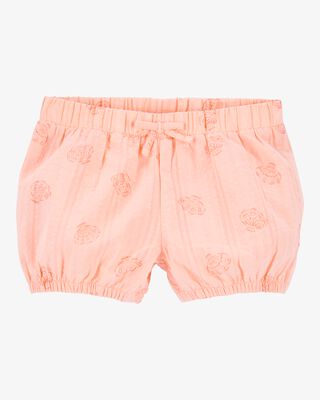 Product image 1 of Toddler Seashell Pull-On Cotton Shorts - Coral