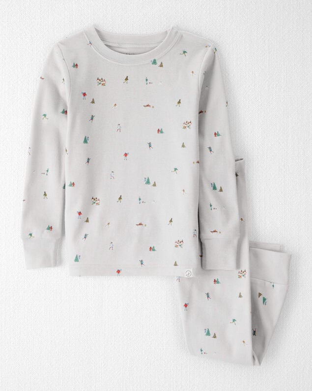 Product image 1 of Toddler Organic Cotton Pajamas in Frosted Trail Print