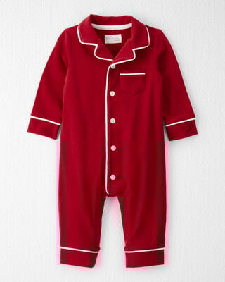 Baby Holiday Red PurelySoft Long-Sleeve Sleep & Play Pajamas - Red
