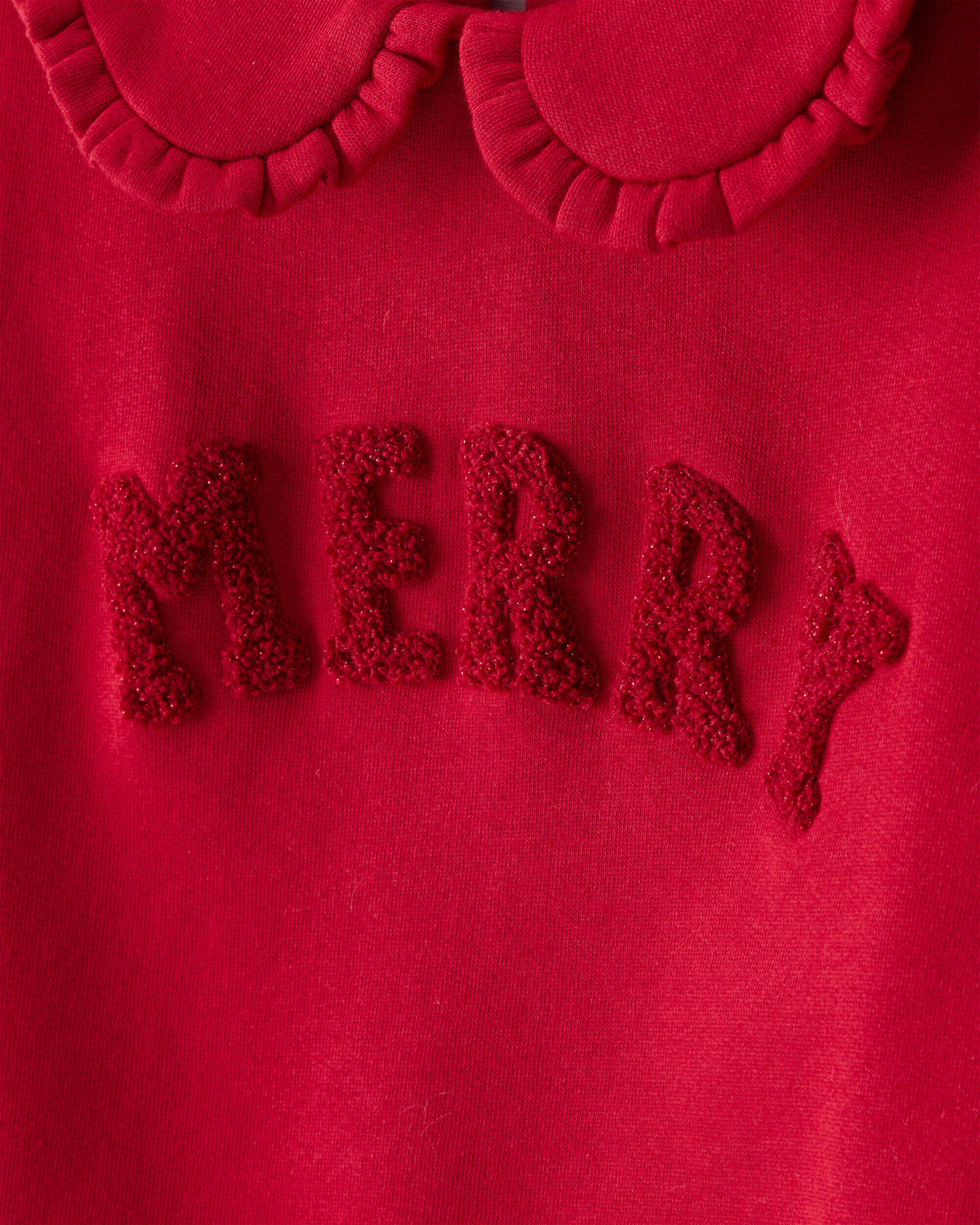 Toddler Girl DayDream Fleece Christmas Merry Long-Sleeve Pullover Sweatshirt - Red