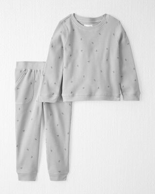 Product image 1 of Toddler Waffle Knit Set Made with Organic Cotton in Bows
