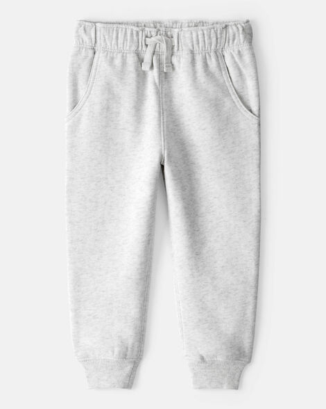 toddler boy daydream fleece cotton jogger - grey