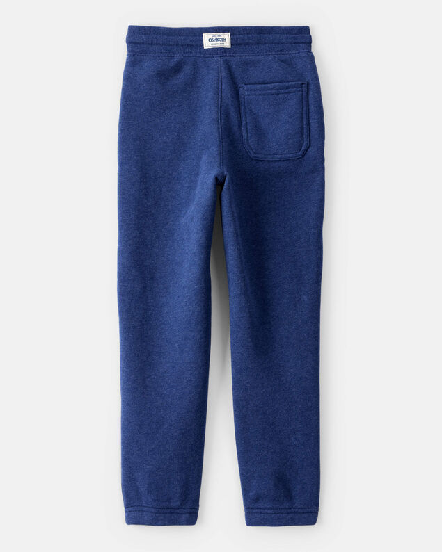 Product image 2 of Boys Solid Fleece Drawstring Joggers - Blue