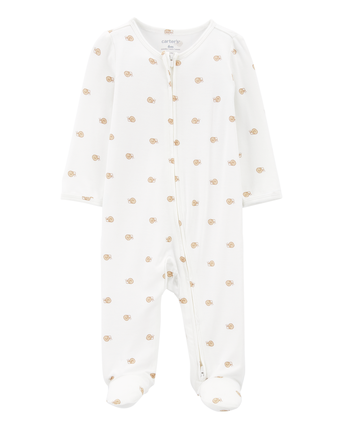 Baby Snail Print Zip-Up PurelySoft Sleep & Play Pajamas