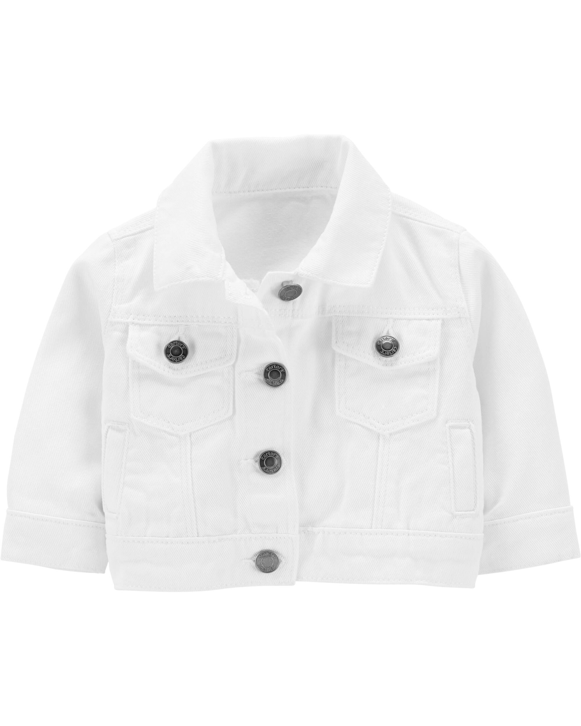 infant white jean jacket