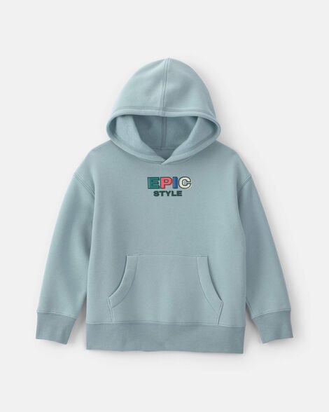 boys 'epic style' fleece hoodie - blue