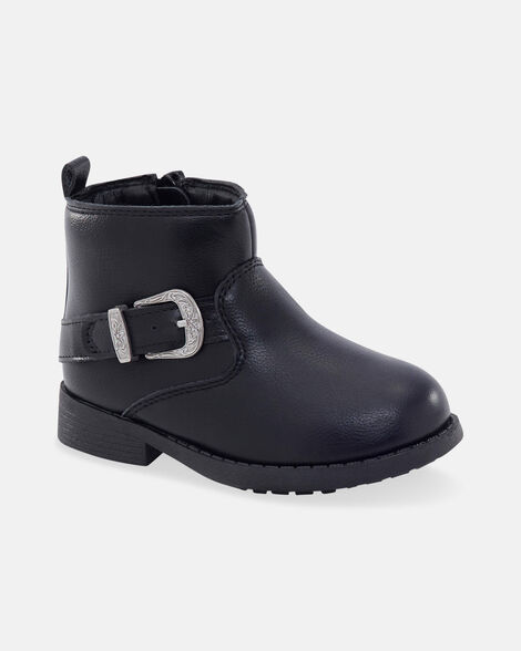 Toddler Girl Fashion Boots - Black