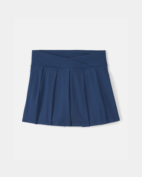 girls pleated active skort - blue