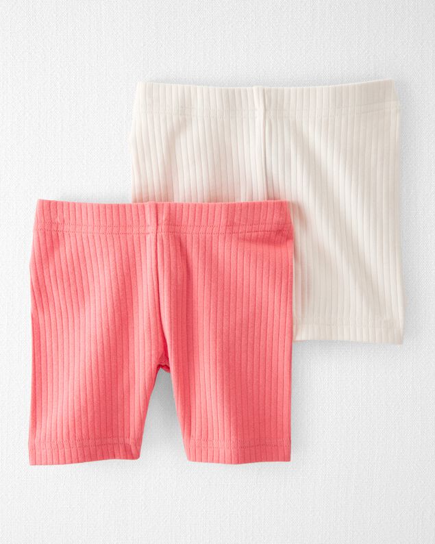 Product image 2 of Toddler 2-Pack Organic Cotton Ribbed Pedal Shorts