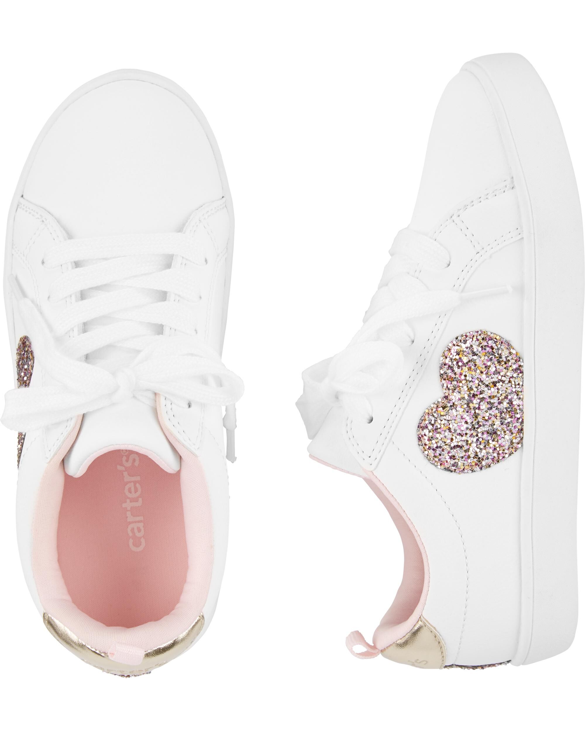 White Carter's Heart Casual Sneakers