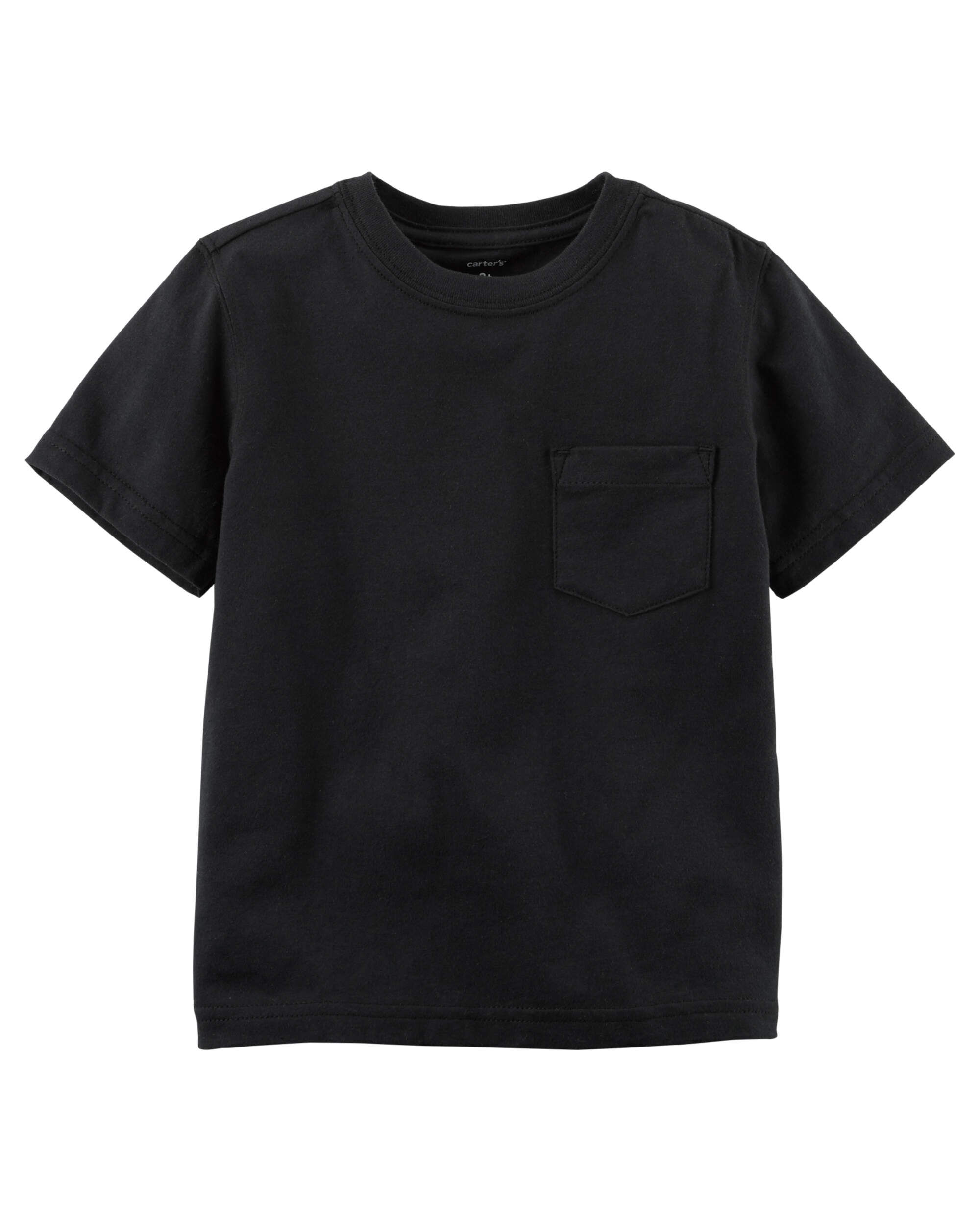 black pocket tee