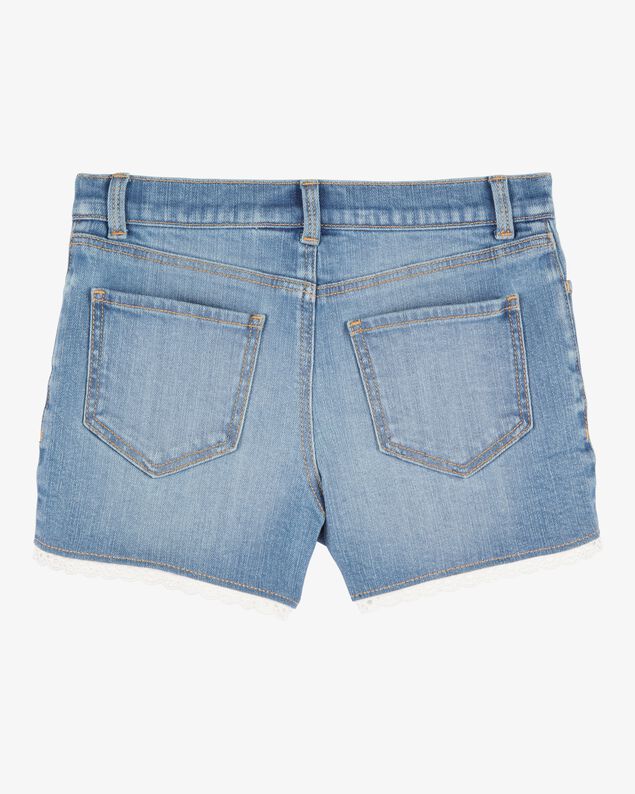 Product image 2 of Kid Eyelet Hem Iconic Denim Short - Brit Wash