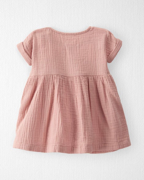  Product image 2 of Baby Organic Cotton Gauze Dress in Pink