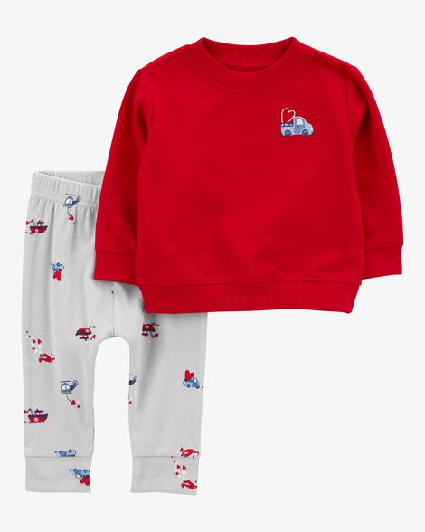  Product image 1 of Baby 2-Piece Heart Print Pant Set