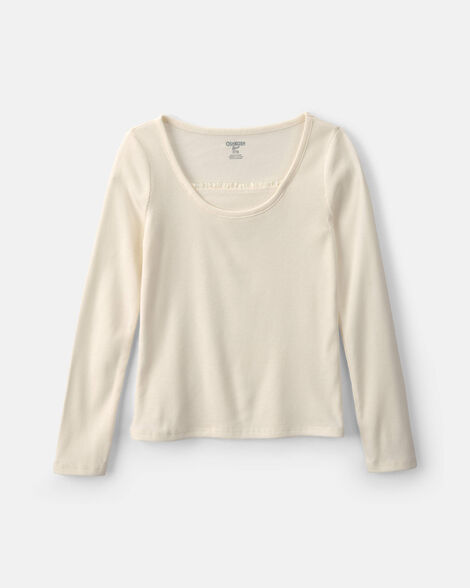 Girls Long-Sleeve Top - Cream