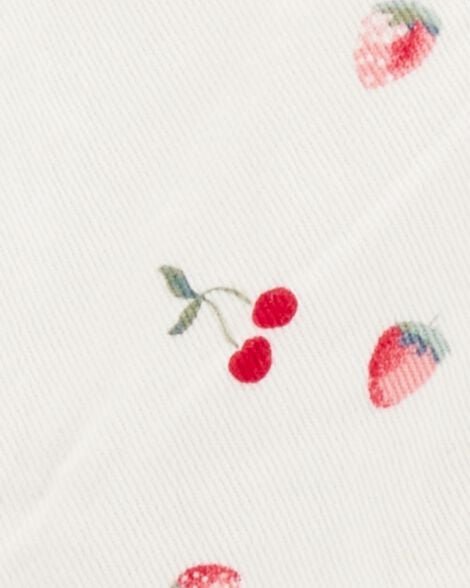  Product image 3 of Toddler Girl Cherry-Print Jumper Dress - White