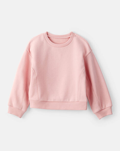toddler girl daydream fleece long-sleeve pullover sweatshirt - pink
