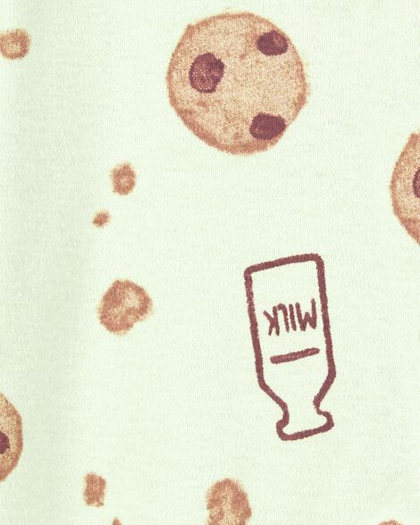  Product image 2 of Baby Milk & Cookies 2-Way Zip Cotton Sleep & Play Pajamas