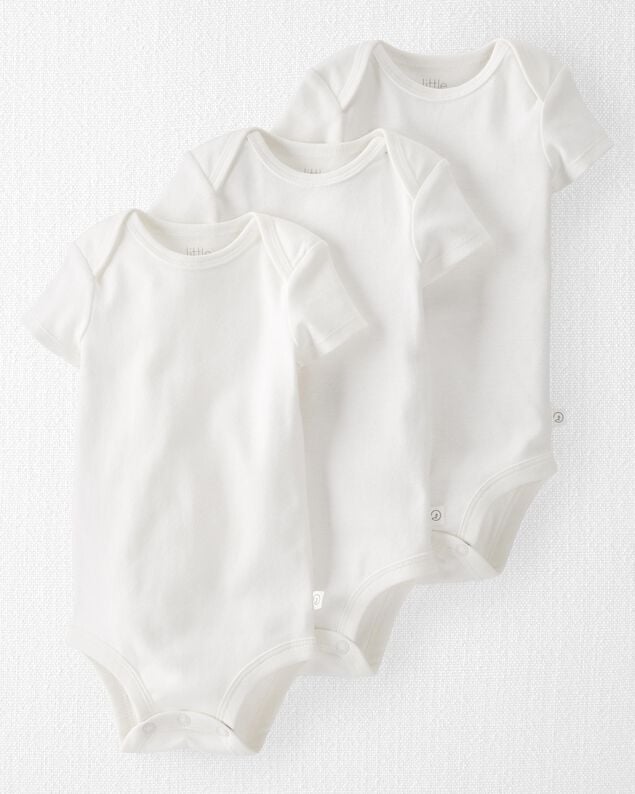 Product image 1 of Baby 3-Pack Organic Cotton Rib Bodysuits