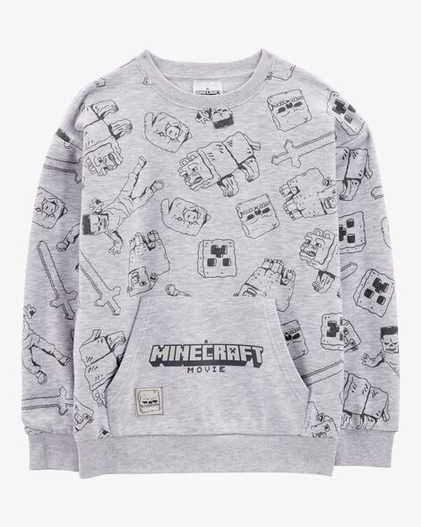  Product image 1 of Kid Minecraft Print Pullover - Grey
