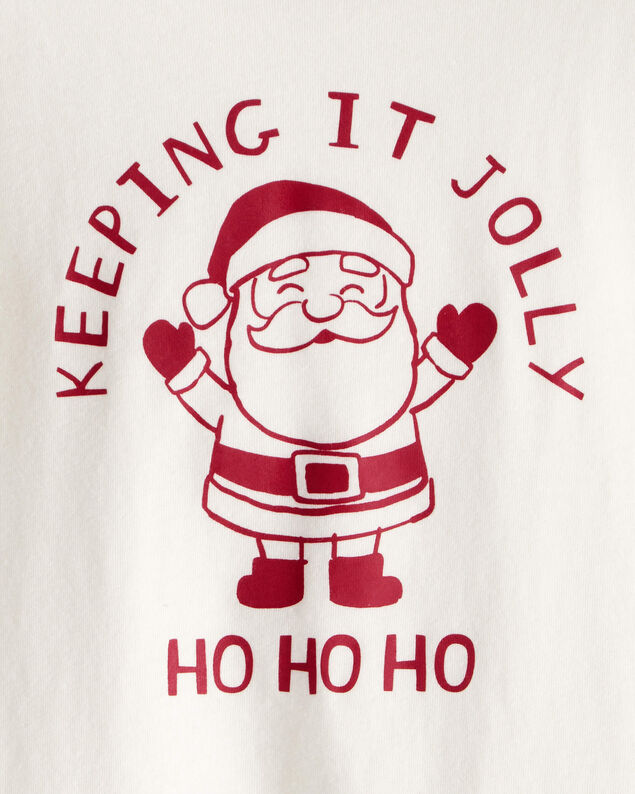 Product image 2 of Toddler Boy Christmas Keeping It Jolly Santa Long-Sleeve Graphic Tee - White