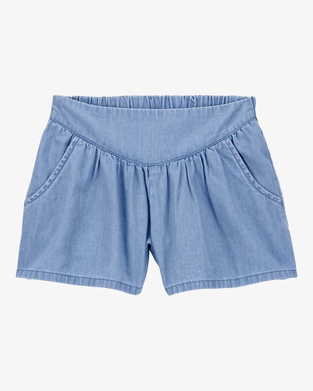 Product image 1 of Kid Chambray Pull-On Shorts - Blue