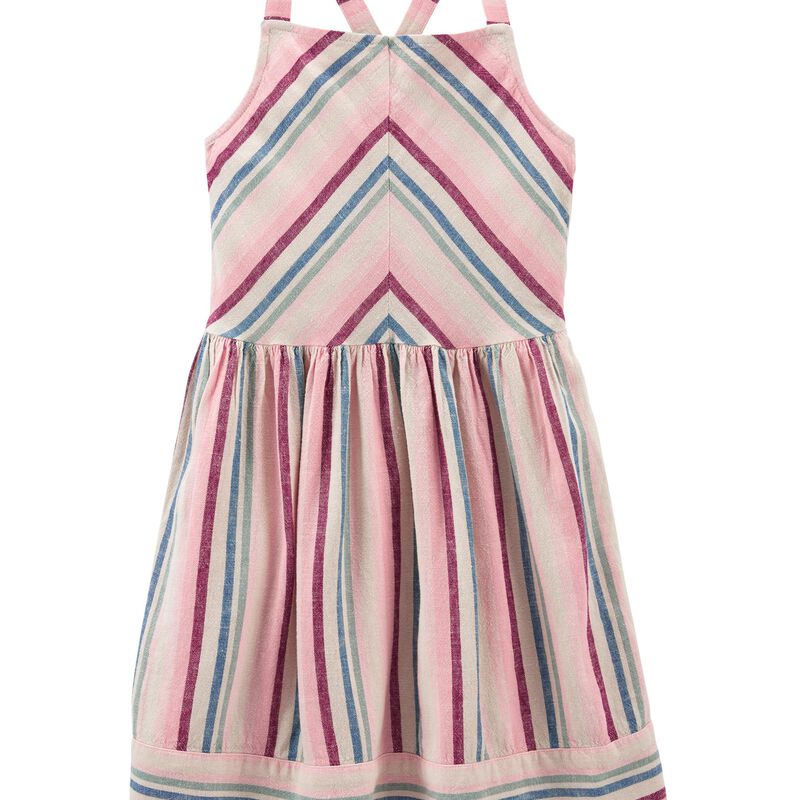 Multi Kid Striped Linen Dress | carters.com