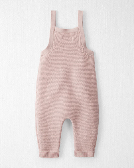 Product image 3 of Baby Organic Cotton Sweater Knit Overalls in Perfect Pink

