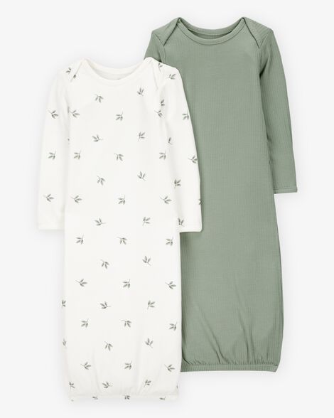  Product image 1 of Baby 2-Pack PurelySoft Sleeper Gowns - Green