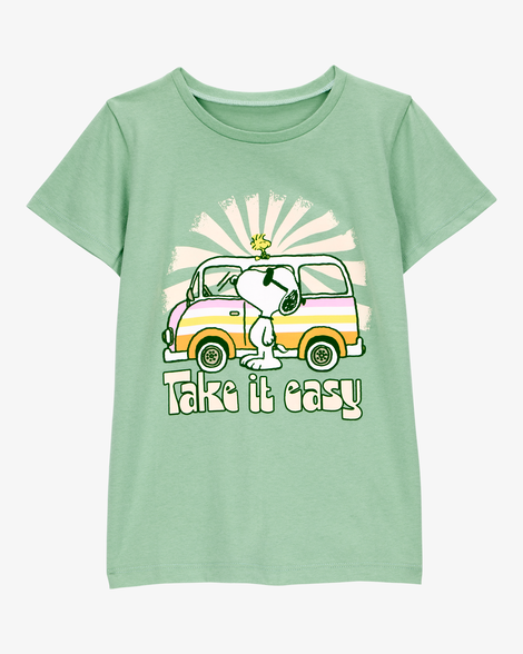girls peanuts™ snoopy short-sleeve graphic tee - green