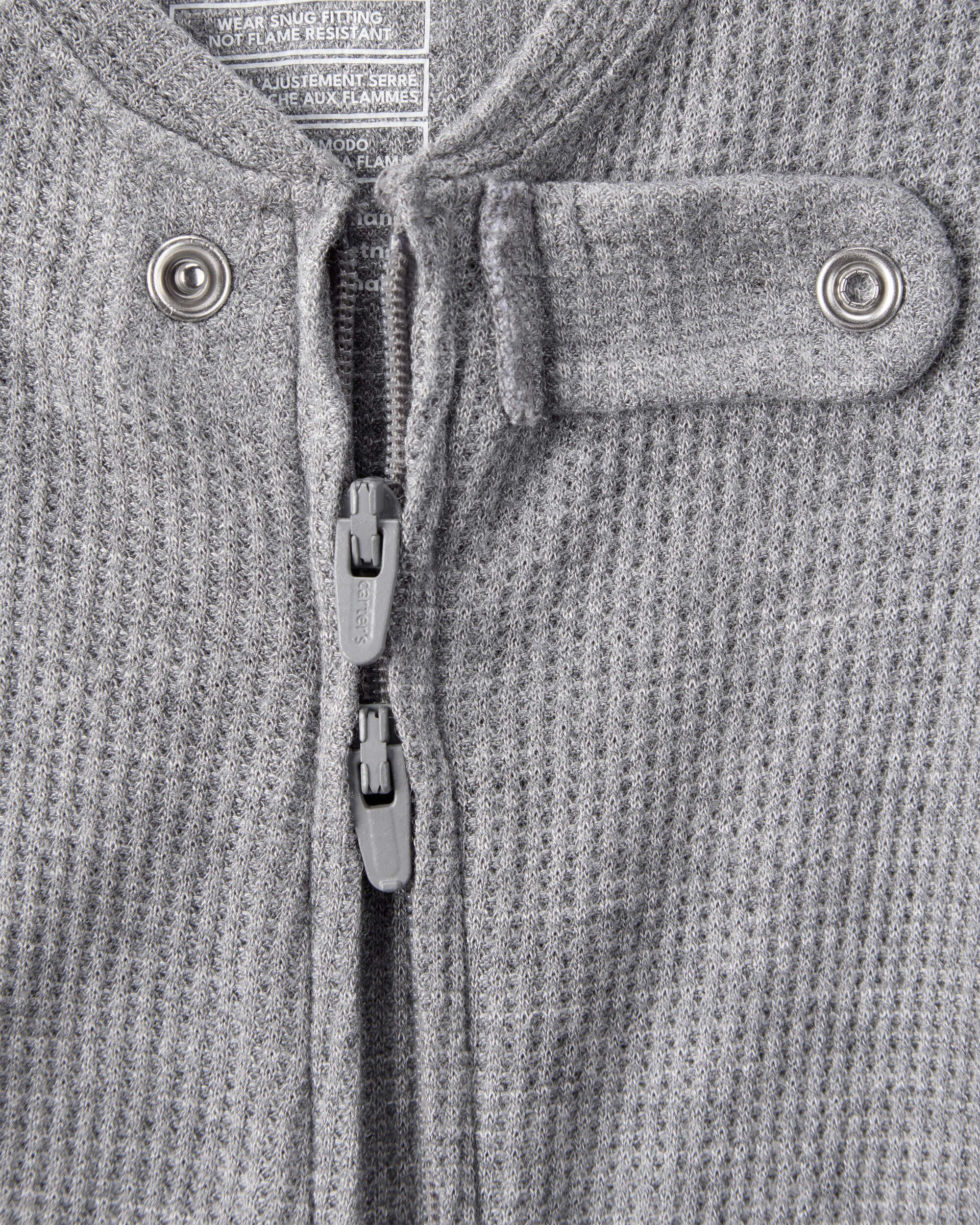 ✿sweetページ✿No.2 Baby Boy Striped Little Bro 2-Way Zip Cotton Sleep & Play