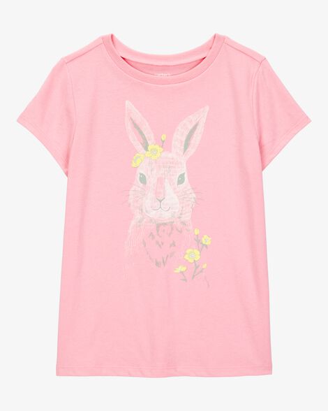  Product image 1 of Kid Bunny Short-Sleeve Graphic Tee - Pink