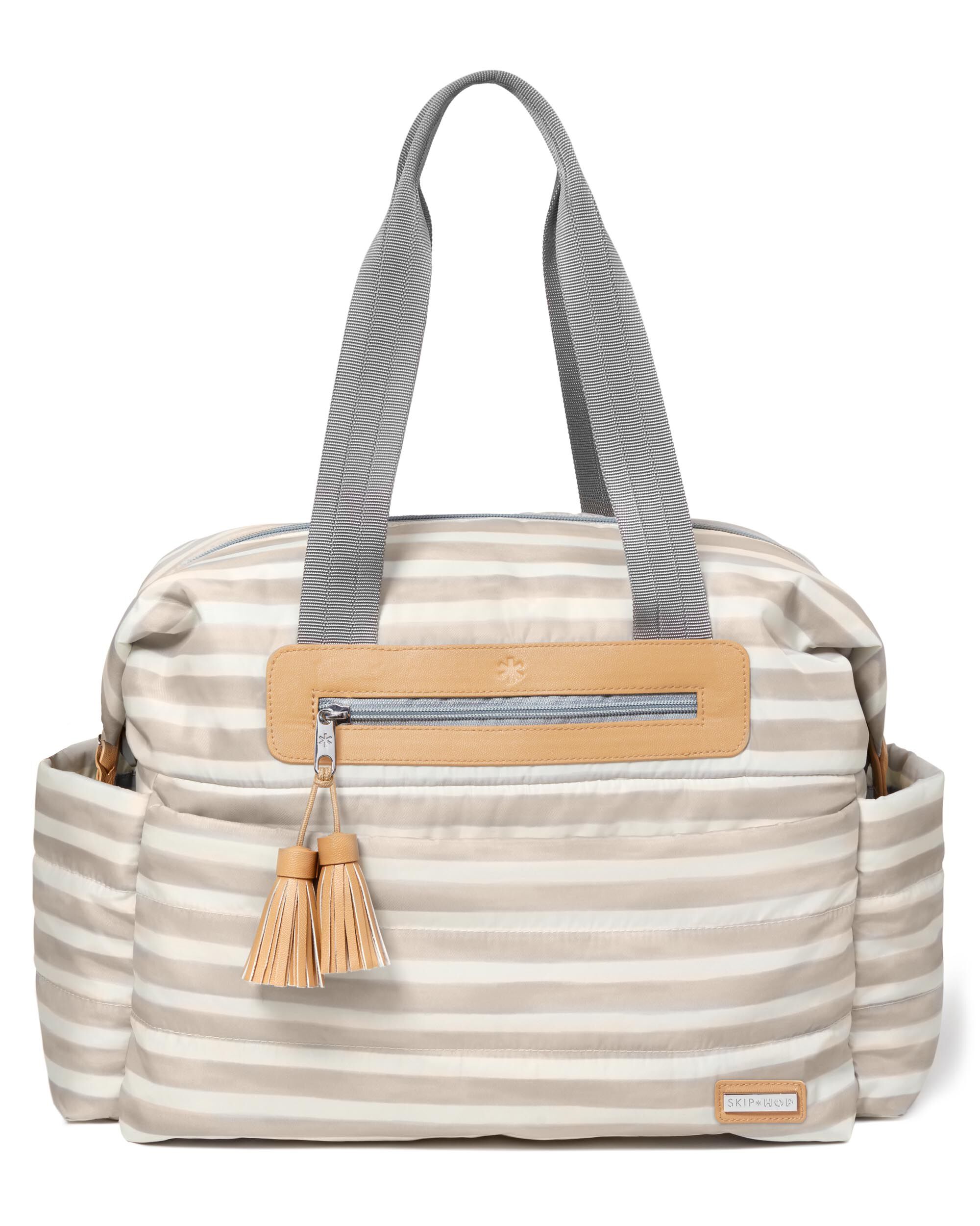 carter's striped diaper bag