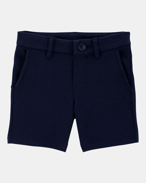 Toddler Girl Ponte Knit Uniform Shorts - Navy
