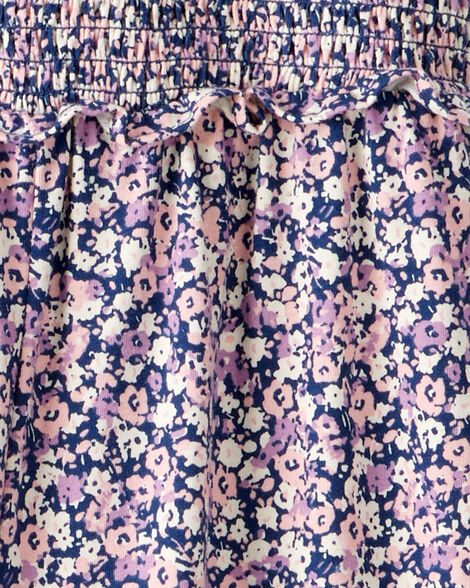 Product image 2 of Kid Floral Smocked Short-Sleeve Jumpsuit