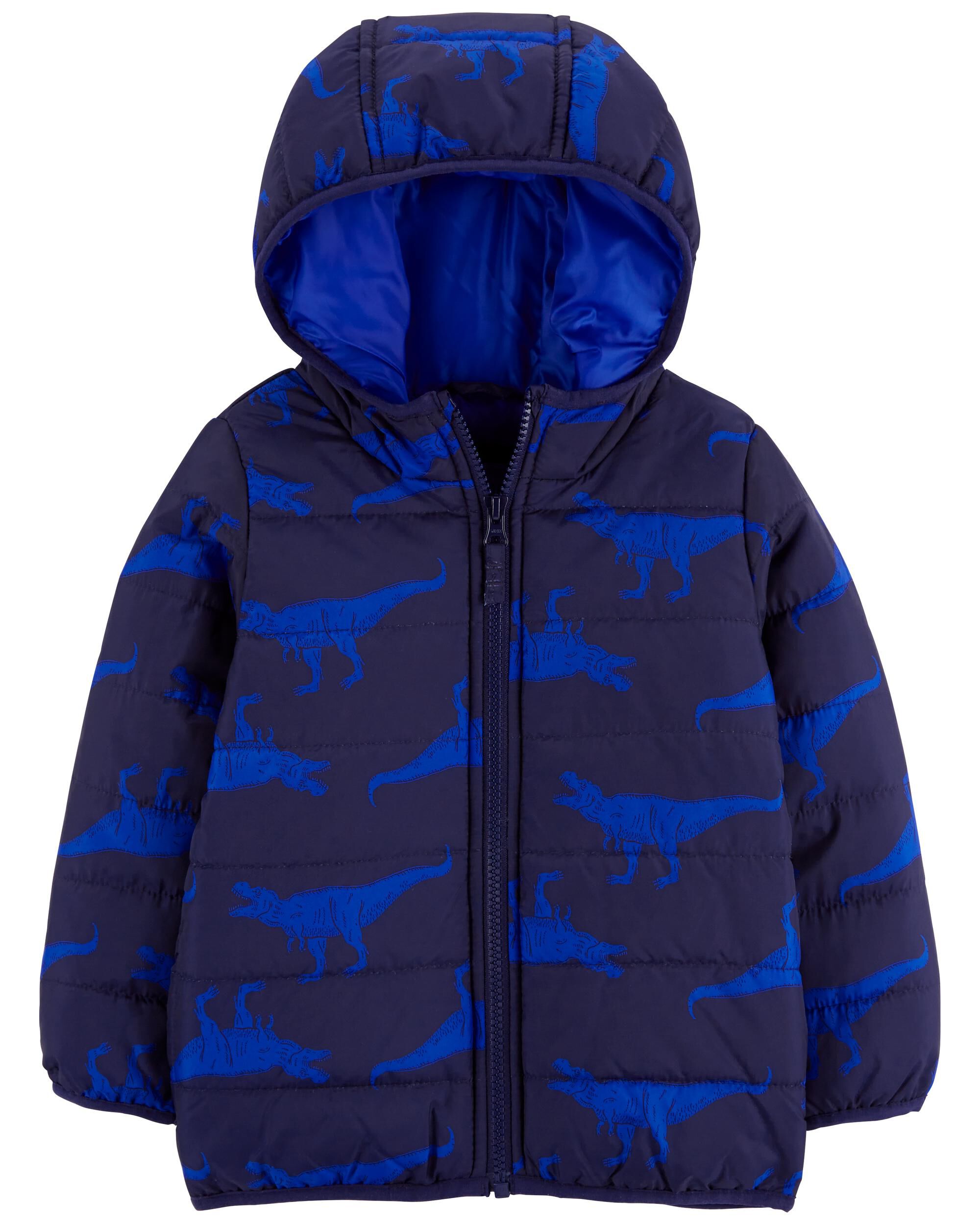 Toddler Dinosaur Packable Puffer Jacket Carter s Carter s