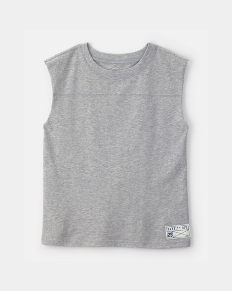 boys active muscle tank - grey